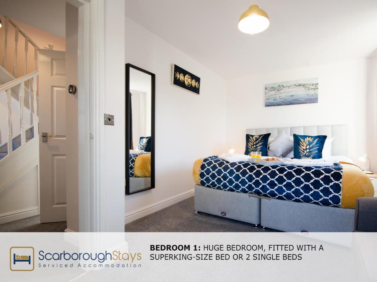Hibernia Place, 3 Bedroom Townhouse With Patio & Seating Area - Free Parking สการ์โบโรห์ ภายนอก รูปภาพ